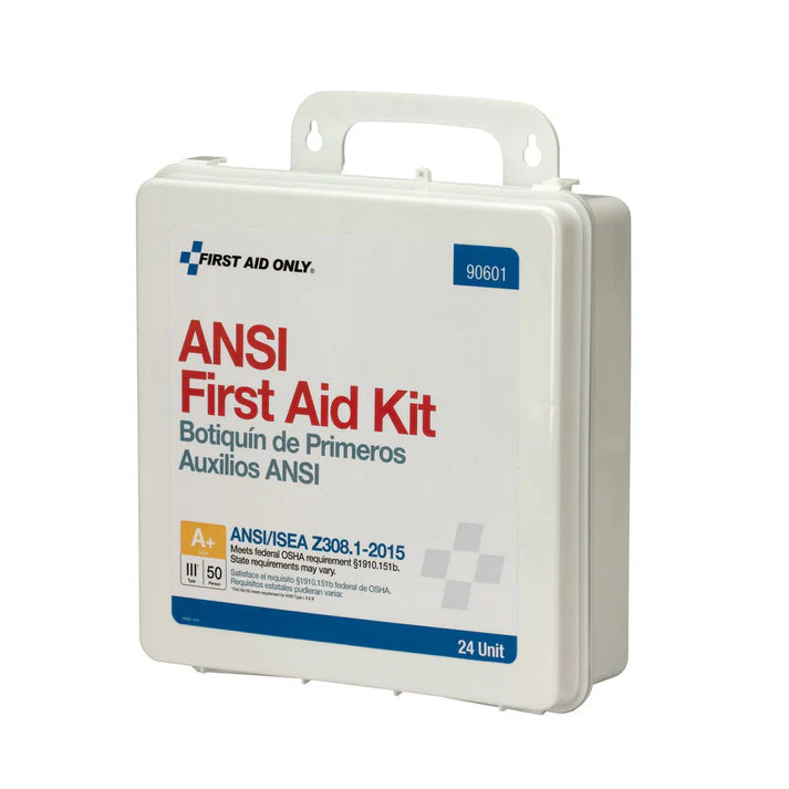 First Aid Only 50 Person 24 First Aid Kit, Plastic, Weatherproof, Unit ANSI A+, Type III, ANSI 2015 Compliant
