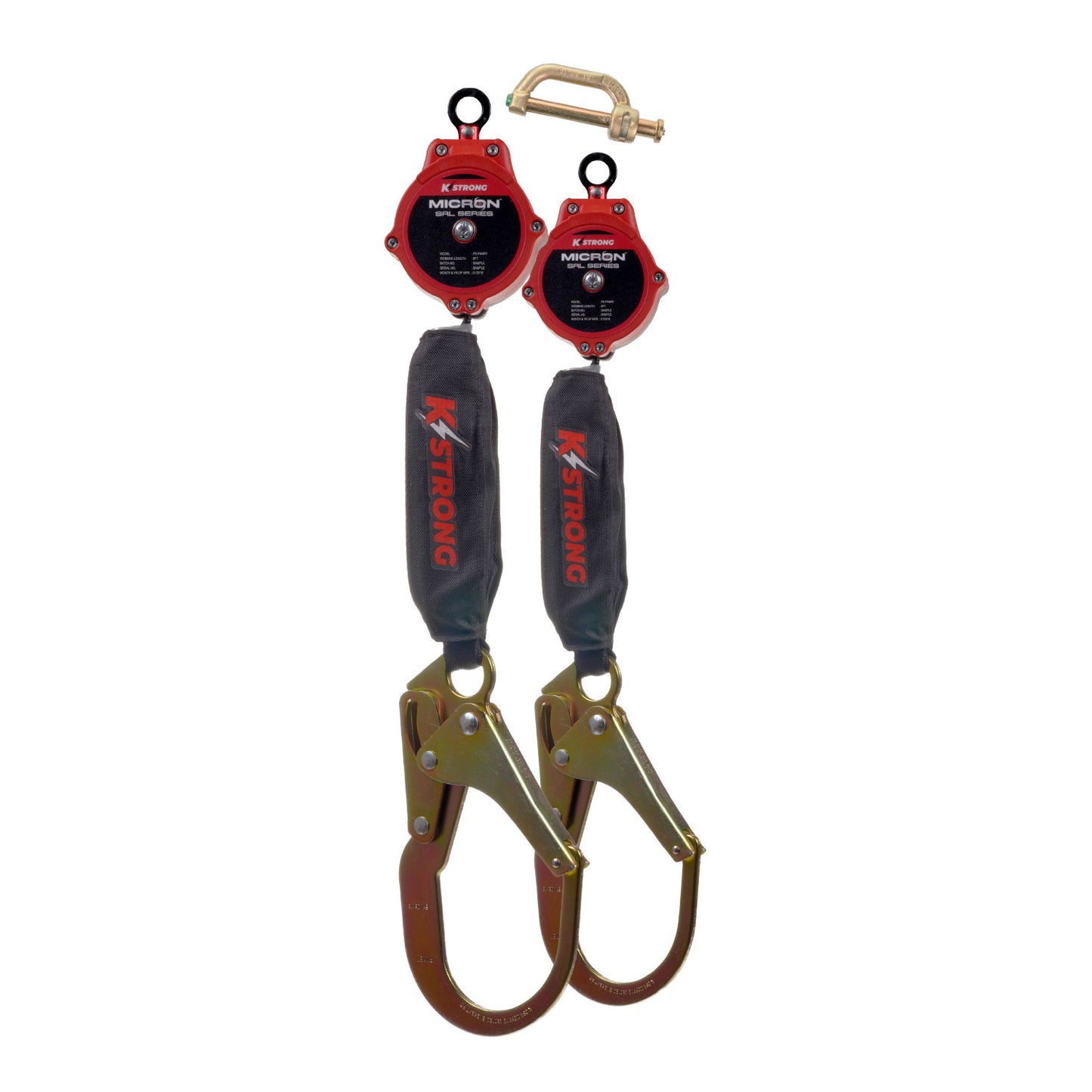 KStrong® Dual 6 ft. Micron™ SRL Assembly with Rebar Hooks (ANSI) – Harness Connector Included