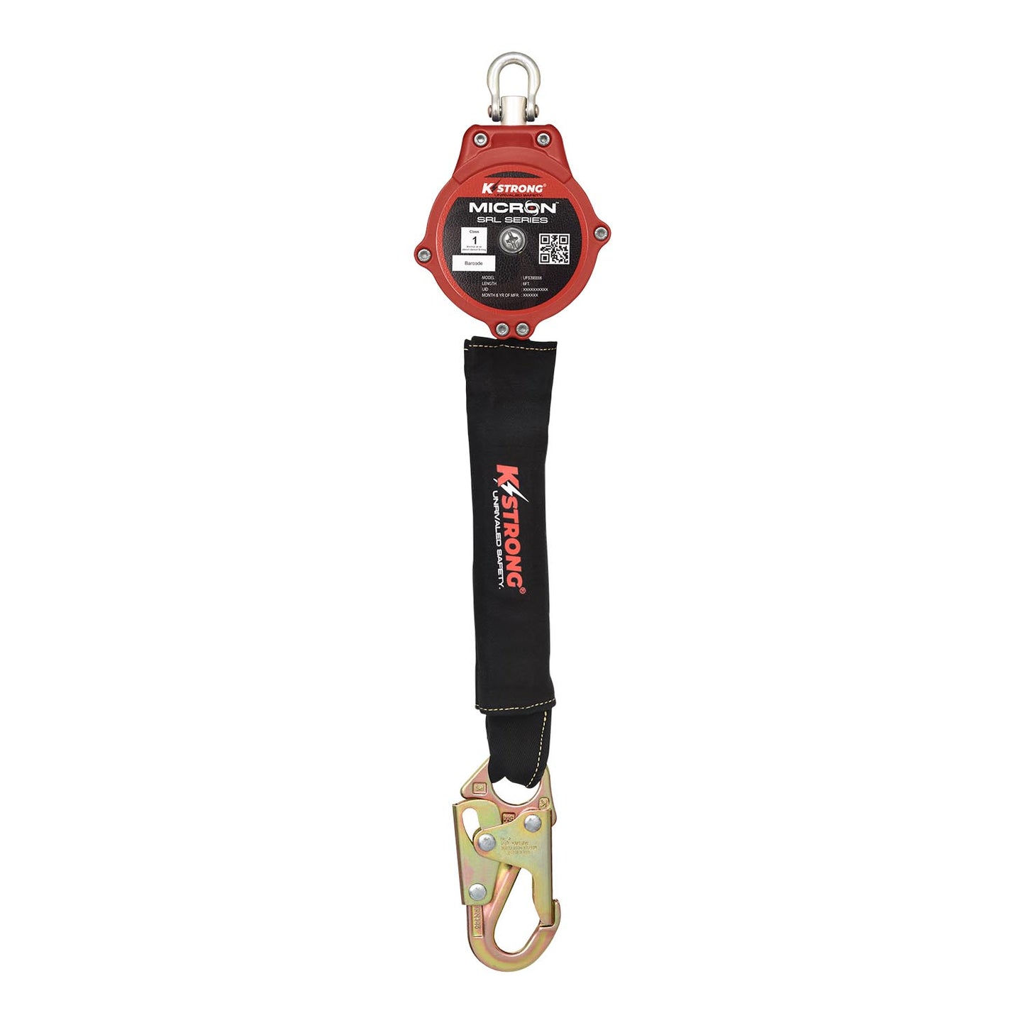 KStrong® Micron™ 6 ft. Arc Flash Rated SRL with Steel Snap Hook (ANSI) – Harness Connector Included