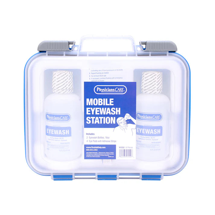 First Aid Only Mobile Eyewash Station, 6 Pieces