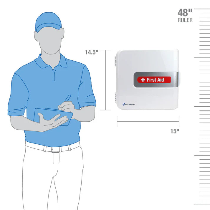First Aid Only SmartCompliance Complete ANSI A Plastic Food Service Cabinet, ANSI 2021 Compliant