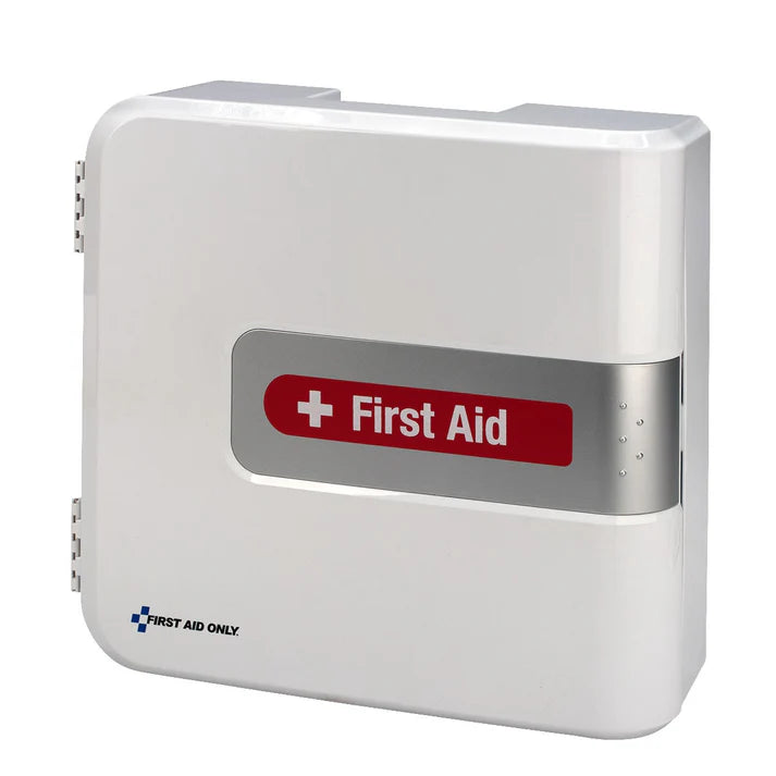 First Aid Only SmartCompliance Complete First Aid Plastic Cabinet, ANSI A+ with Meds