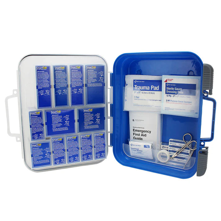 First Aid Only SmartCompliance Mobile 25 Person ANSI A Clear Front First Aid Kit, ANSI 2021 Compliant