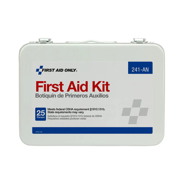 First Aid Only 25 Person 16 Unit First Aid Kit, Metal Case, OSHA Compliant