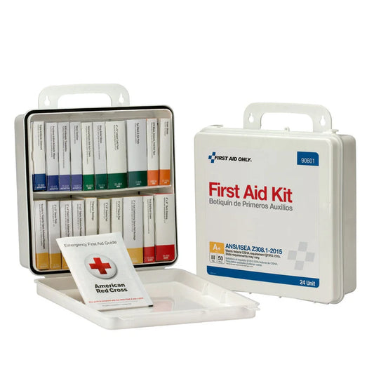 First Aid Only 50 Person 24 First Aid Kit, Plastic, Weatherproof, Unit ANSI A+, Type III, ANSI 2015 Compliant