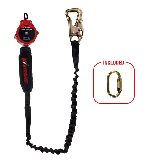 KStrong® 9 ft. Micron™ SRL with Tie-back Hook (ANSI) – Harness Connector Included