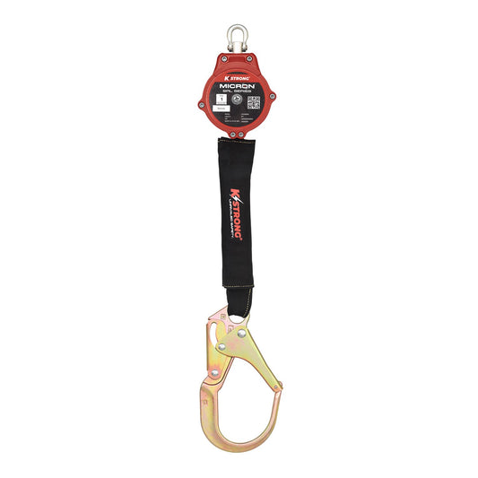 KStrong® Micron™ 6 ft. Arc Flash Rated SRL with Steel Rebar Hook (ANSI) – Harness Connector Included